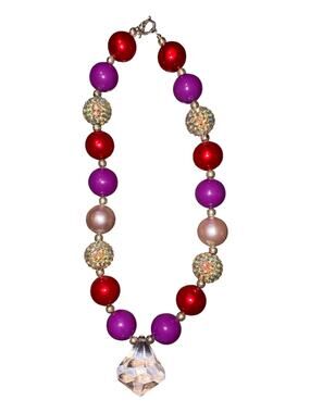 Chunky Beaded Bubblegum Necklace